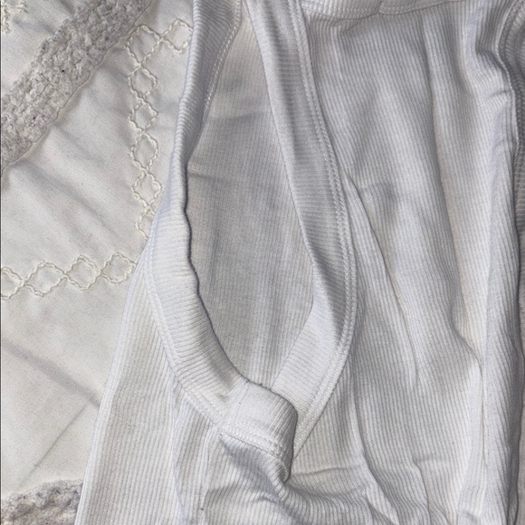 White Ribbed Tank Top - Picture 3 of 5